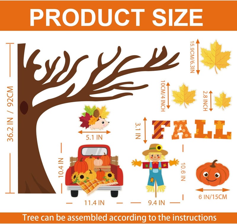 Joffetii 120Pcs Fall Bulletin Board Decorations - Fall in Love with Learning Thanksgiving Autumn Scarecrow Pumpkin Cutouts for Classroom School Office Home Wall - Image 2